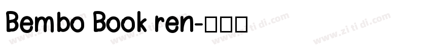 Bembo Book ren字体转换